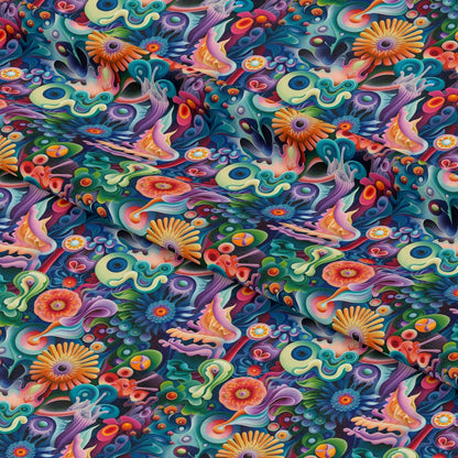 Psychedelic Painting Pattern 10 Quilting Cotton Fabric