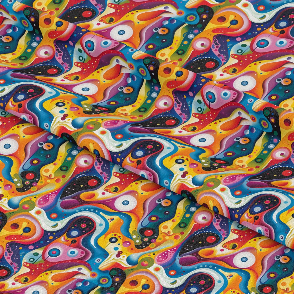 Psychedelic Painting Pattern 7 Quilting Cotton Fabric