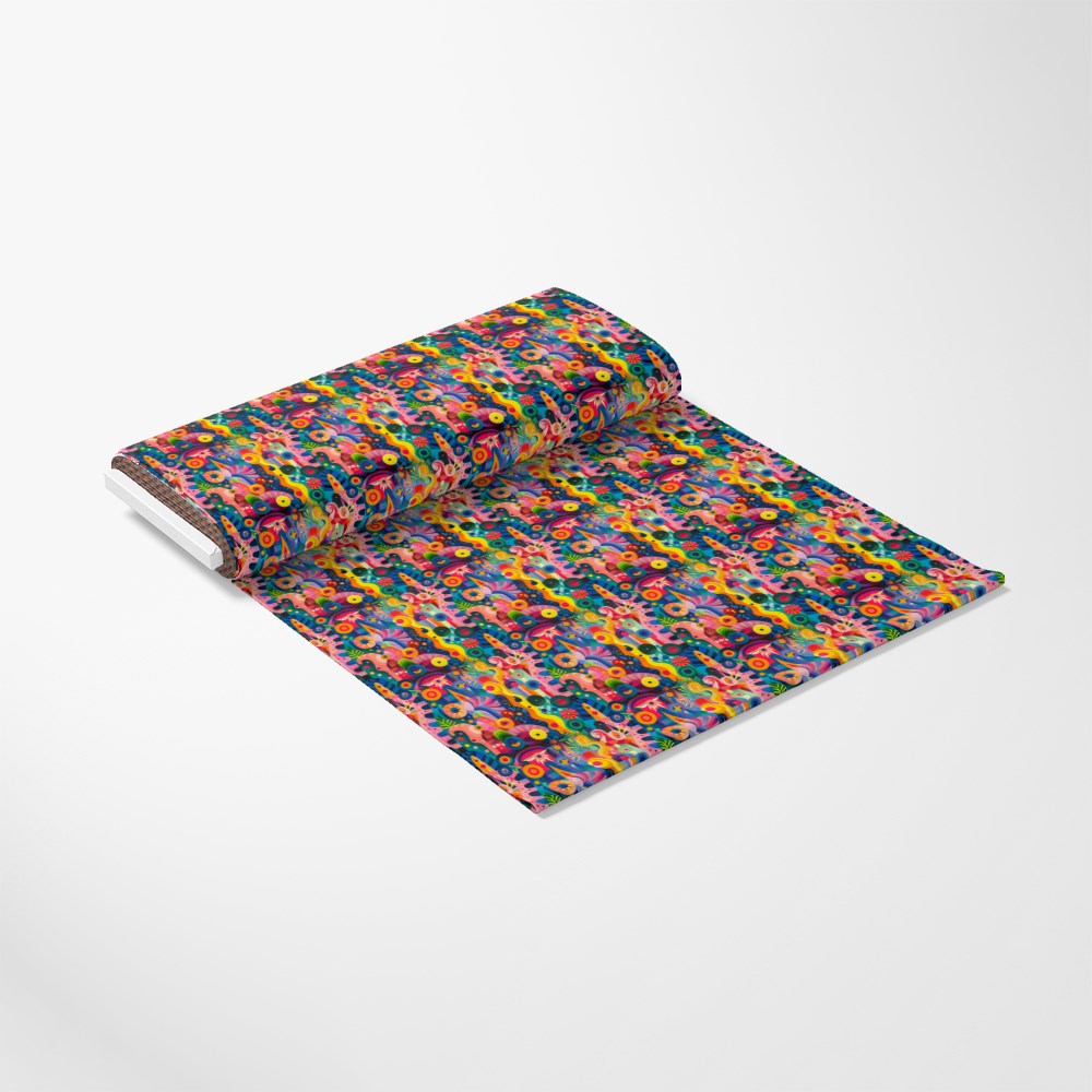 Psychedelic Painting Pattern 15 Quilting Cotton Fabric