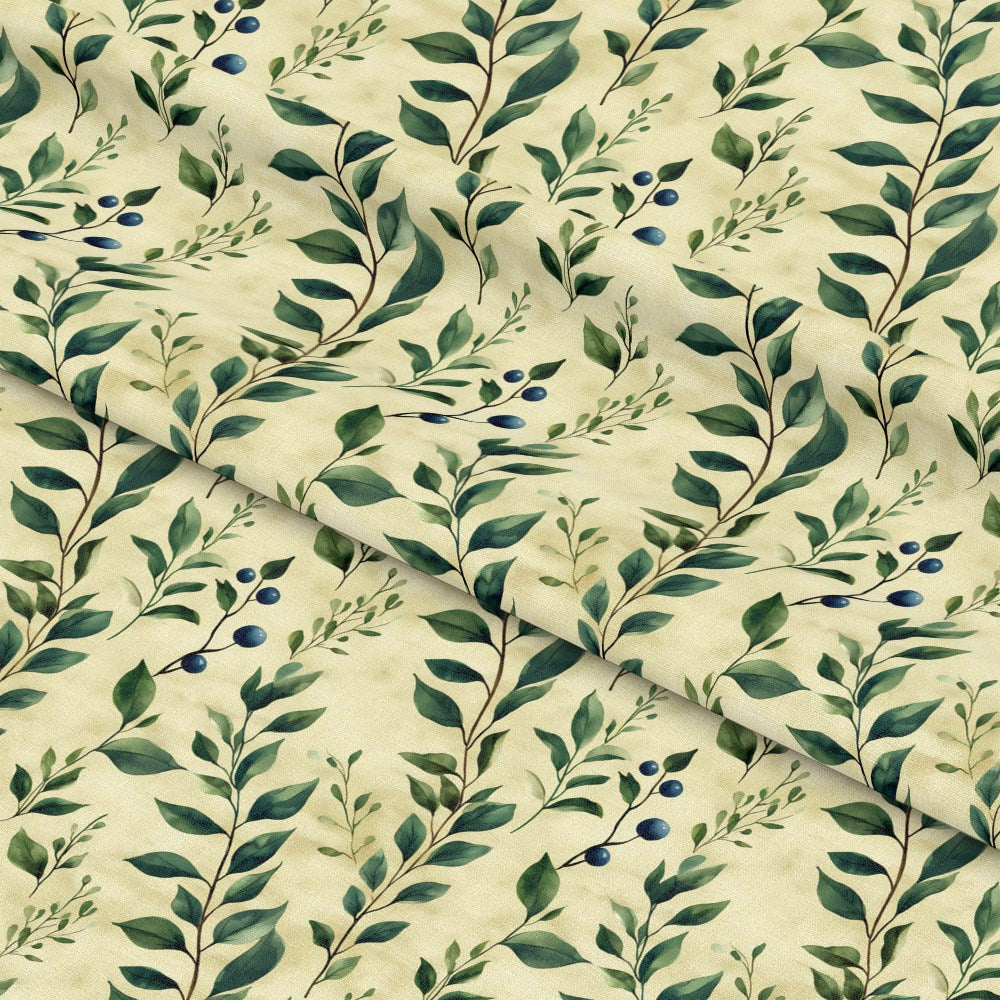 Winter Greenery Pattern 12 Quilting Cotton Fabric