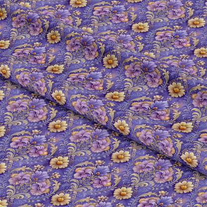 Baroque Florals Pattern 218 Quilting Cotton Fabric