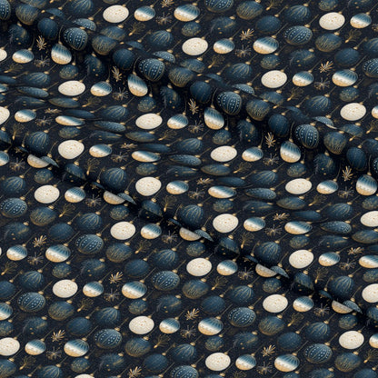 Navy and Cream Christmas Pattern 8 Quilting Cotton Fabric