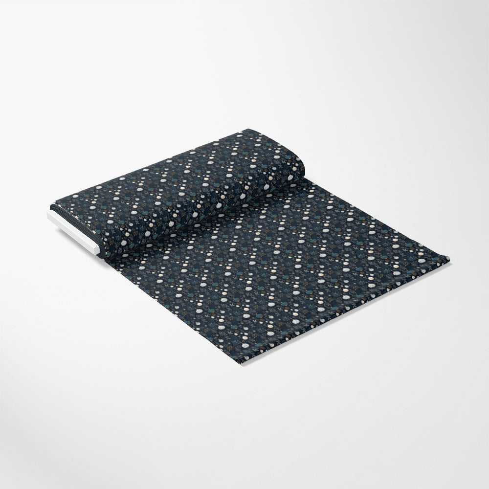 Navy and Cream Christmas Pattern 1 Quilting Cotton Fabric