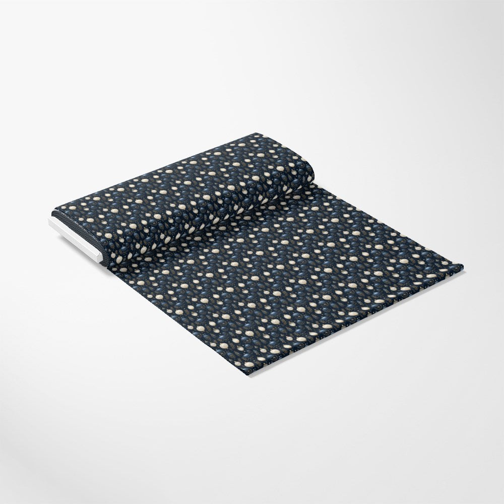 Navy and Cream Christmas Pattern 7 Quilting Cotton Fabric