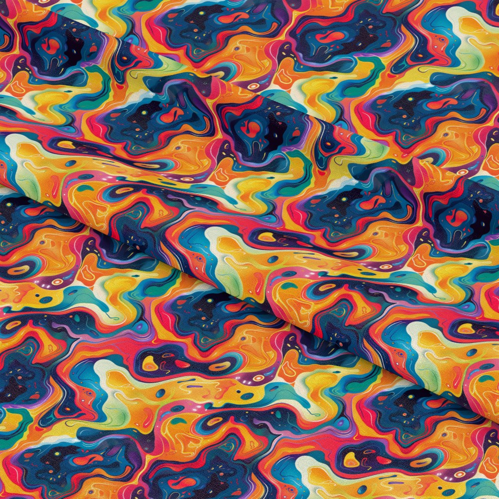 Psychedelic Painting Pattern 11 Quilting Cotton Fabric