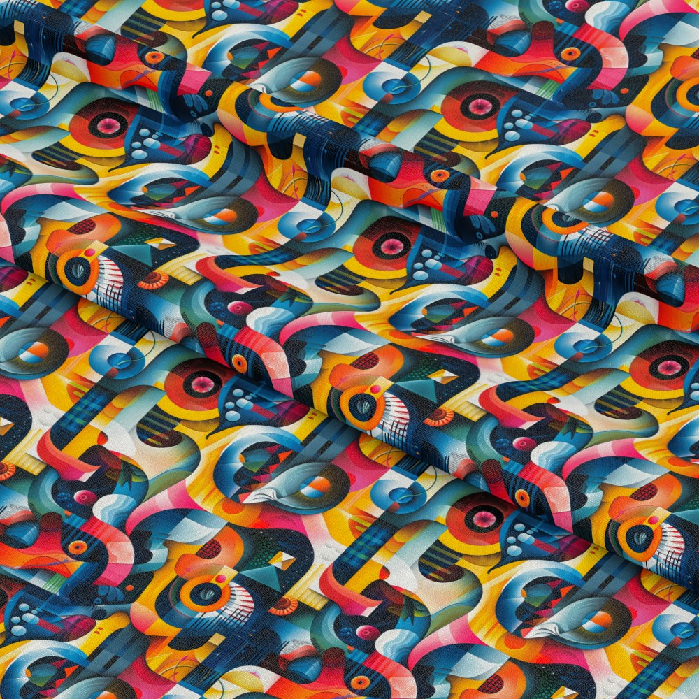 Psychedelic Painting Pattern 3 Quilting Cotton Fabric