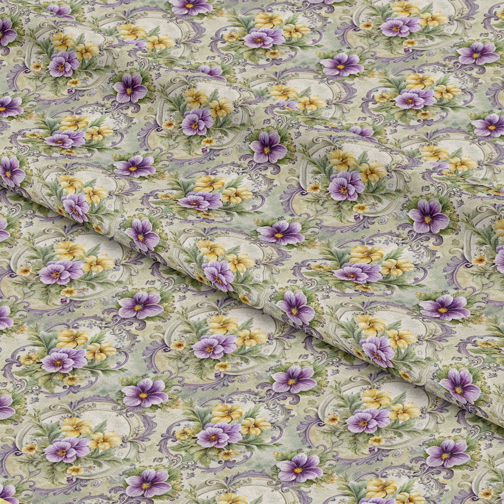 Baroque Florals Pattern 170 Quilting Cotton Fabric