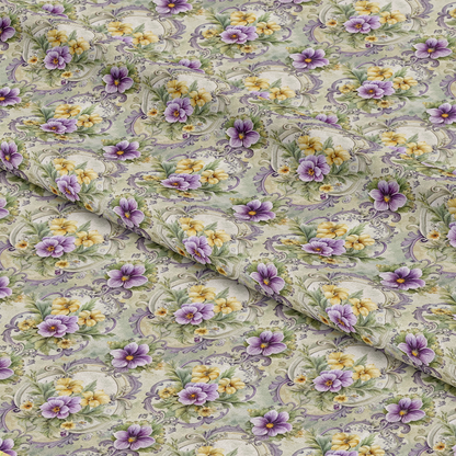 Baroque Florals Pattern 170 Quilting Cotton Fabric