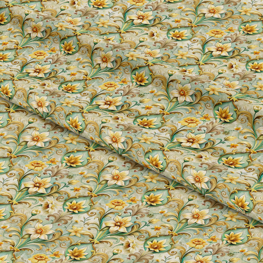 Baroque Florals Pattern 162 Quilting Cotton Fabric