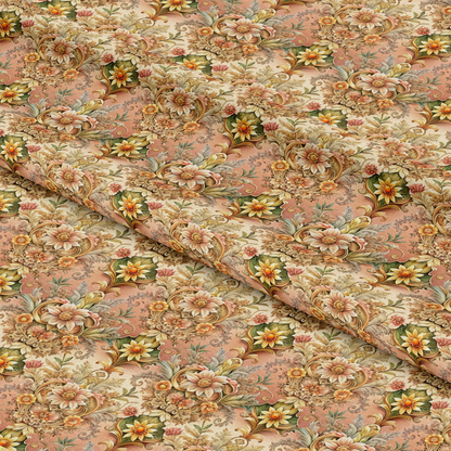 Baroque Florals Pattern 156 Quilting Cotton Fabric