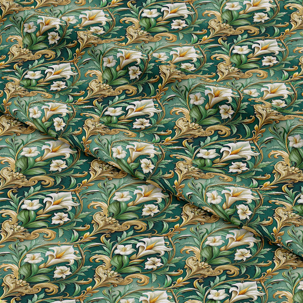 Baroque Florals Pattern 151 Quilting Cotton Fabric