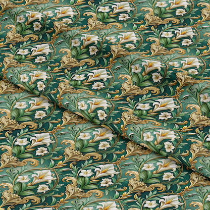 Baroque Florals Pattern 151 Quilting Cotton Fabric