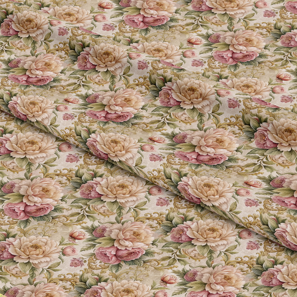 Baroque Florals Pattern 148 Quilting Cotton Fabric