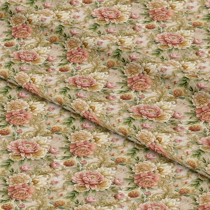 Baroque Florals Pattern 146 Quilting Cotton Fabric