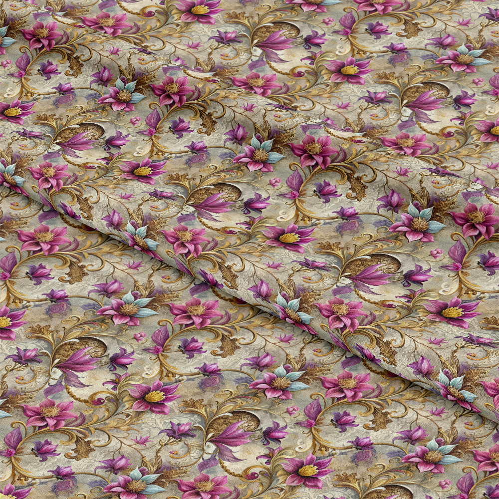 Baroque Florals Pattern 142 Quilting Cotton Fabric