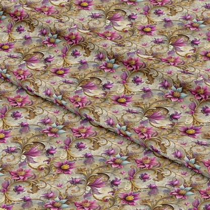 Baroque Florals Pattern 142 Quilting Cotton Fabric