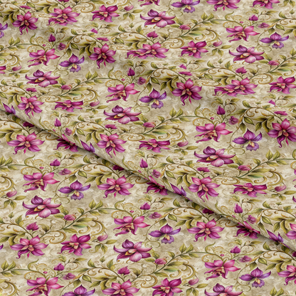 Baroque Florals Pattern 139 Quilting Cotton Fabric