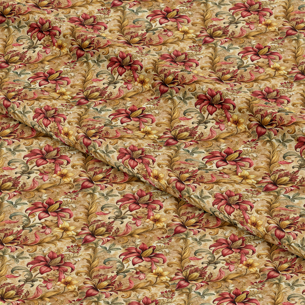 Baroque Florals Pattern 178 Quilting Cotton Fabric