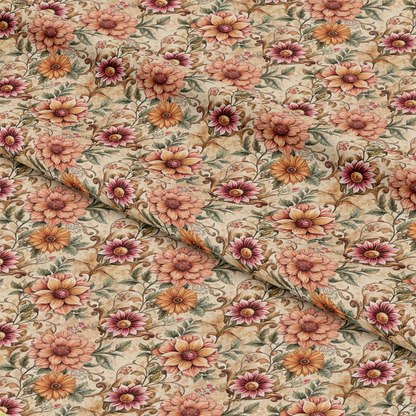 Baroque Florals Pattern 175 Quilting Cotton Fabric