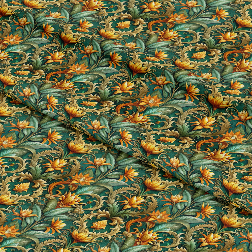 Baroque Florals Pattern 125 Quilting Cotton Fabric