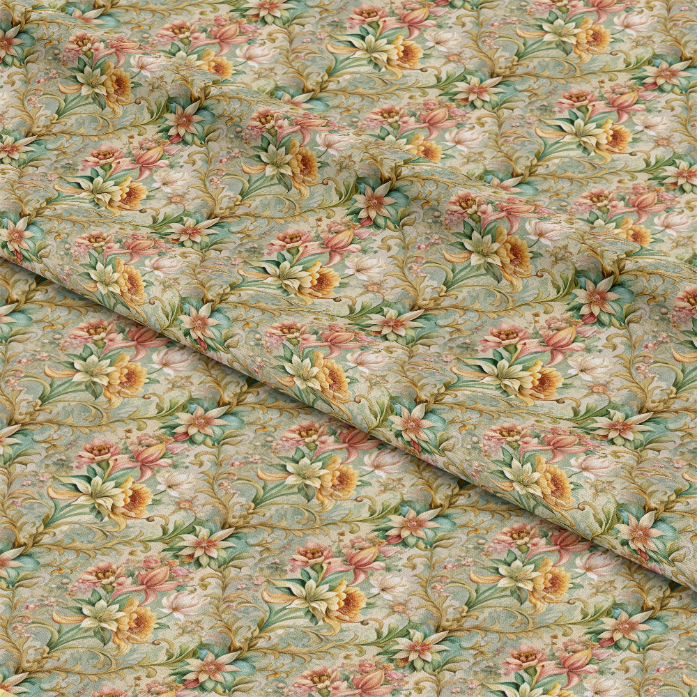 Baroque Florals Pattern 136 Quilting Cotton Fabric