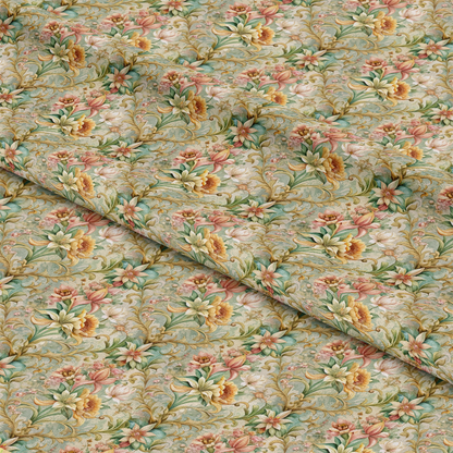 Baroque Florals Pattern 136 Quilting Cotton Fabric