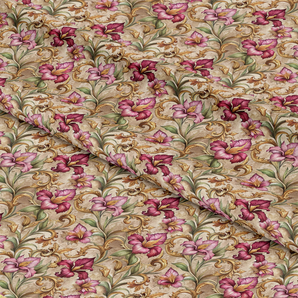 Baroque Florals Pattern 114 Quilting Cotton Fabric