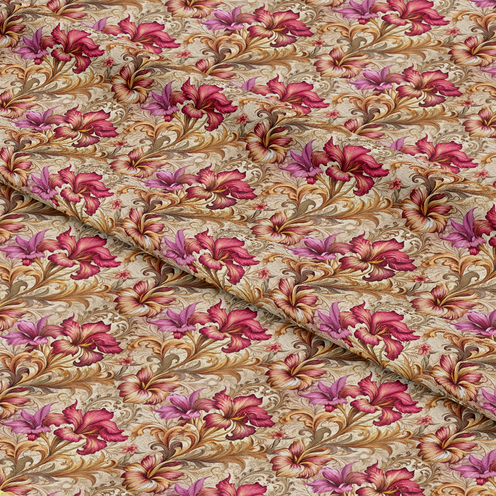 Baroque Florals Pattern 111 Quilting Cotton Fabric