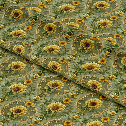 Baroque Florals Pattern 110 Quilting Cotton Fabric