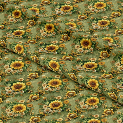 Baroque Florals Pattern 108 Quilting Cotton Fabric