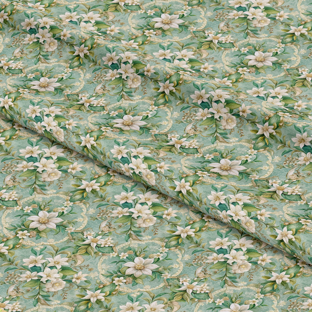 Baroque Florals Pattern 235 Quilting Cotton Fabric
