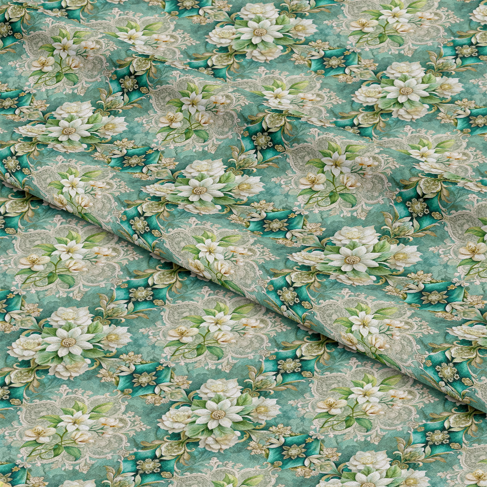 Baroque Florals Pattern 234 Quilting Cotton Fabric
