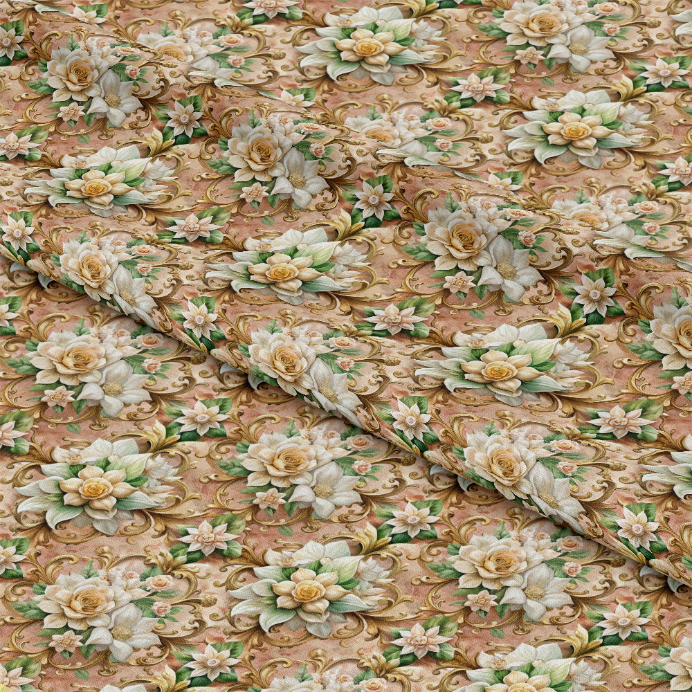 Baroque Florals Pattern 201 Quilting Cotton Fabric