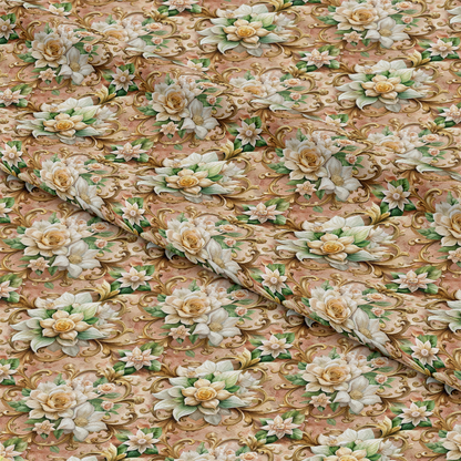 Baroque Florals Pattern 201 Quilting Cotton Fabric