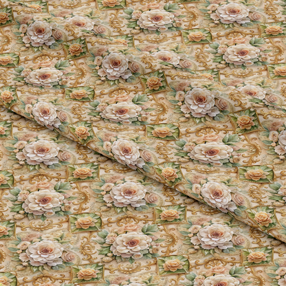 Baroque Florals Pattern 204 Quilting Cotton Fabric