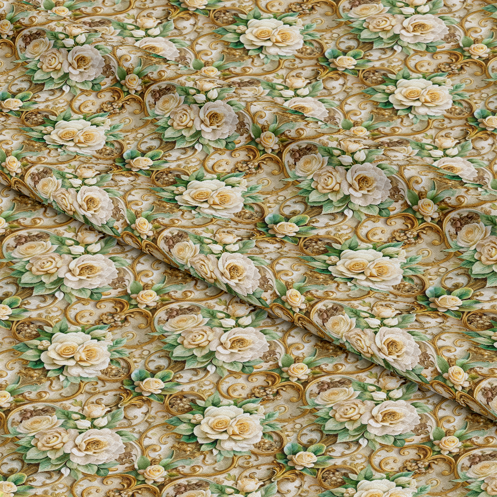Baroque Florals Pattern 208 Quilting Cotton Fabric