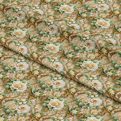 Baroque Florals Pattern 208 Quilting Cotton Fabric