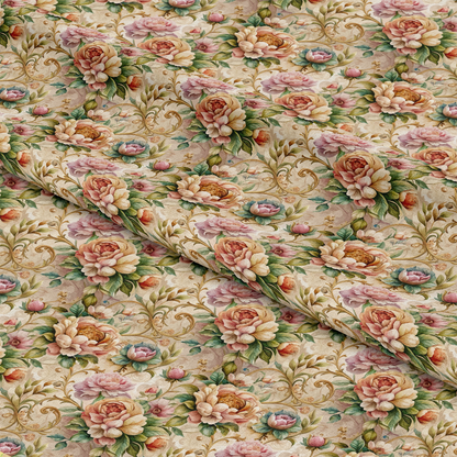 Baroque Florals Pattern 209 Quilting Cotton Fabric