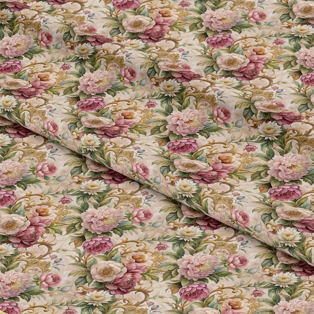 Baroque Florals Pattern 210 Quilting Cotton Fabric