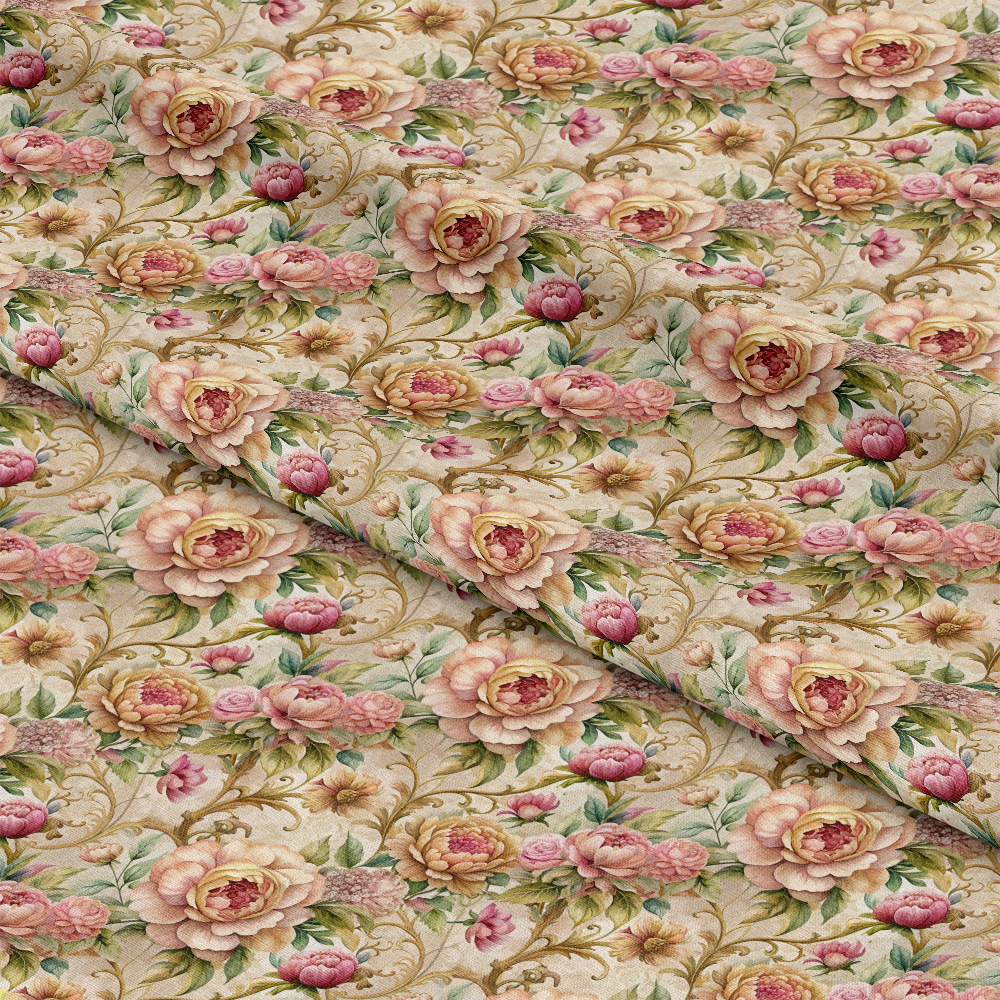 Baroque Florals Pattern 212 Quilting Cotton Fabric