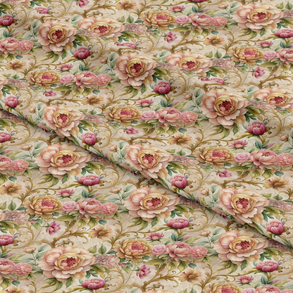Baroque Florals Pattern 212 Quilting Cotton Fabric
