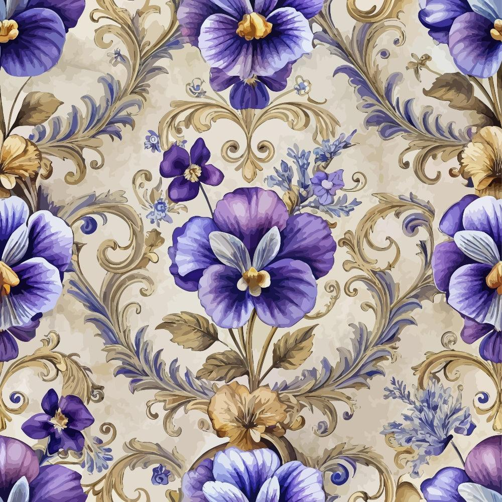 Baroque Florals Pattern 217 Quilting Cotton Fabric