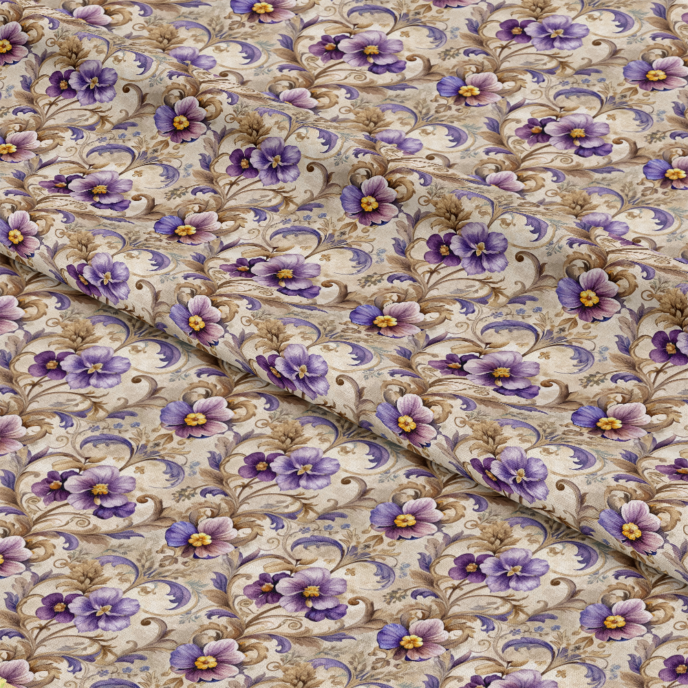 Baroque Florals Pattern 220 Quilting Cotton Fabric