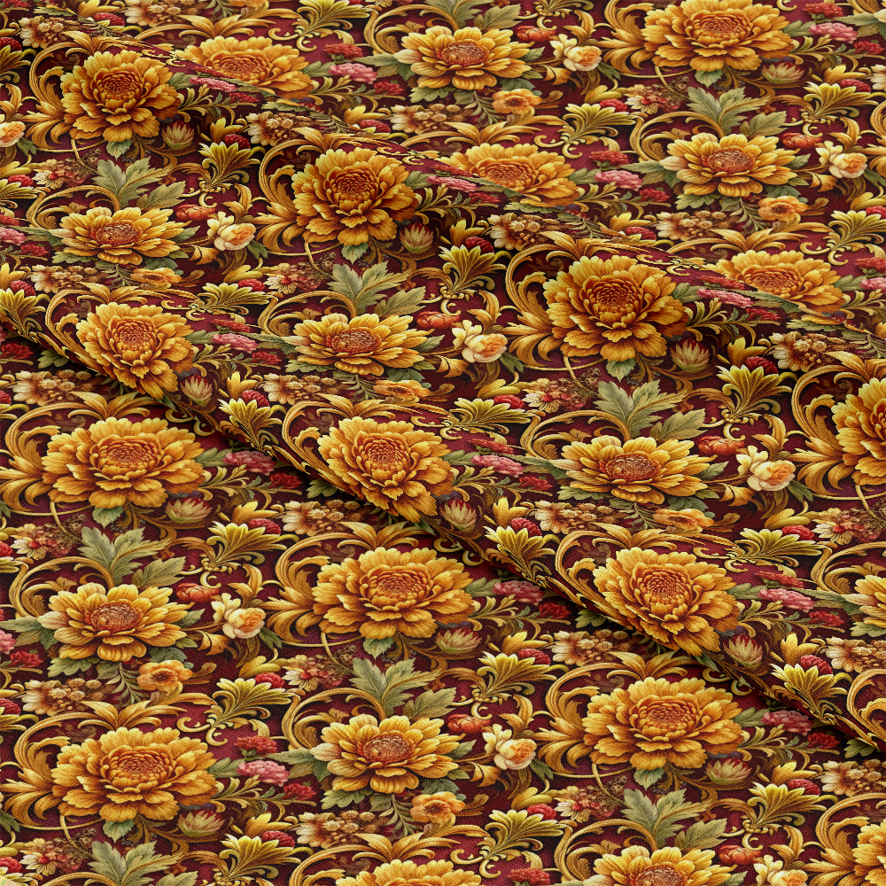 Baroque Florals Pattern 7 Quilting Cotton Fabric
