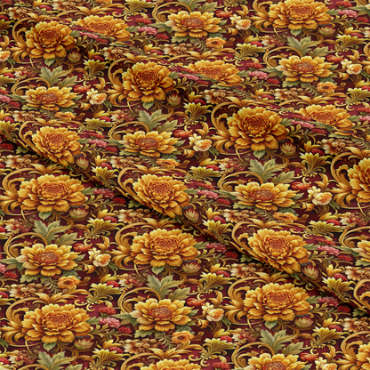 Baroque Florals Pattern 7 Quilting Cotton Fabric