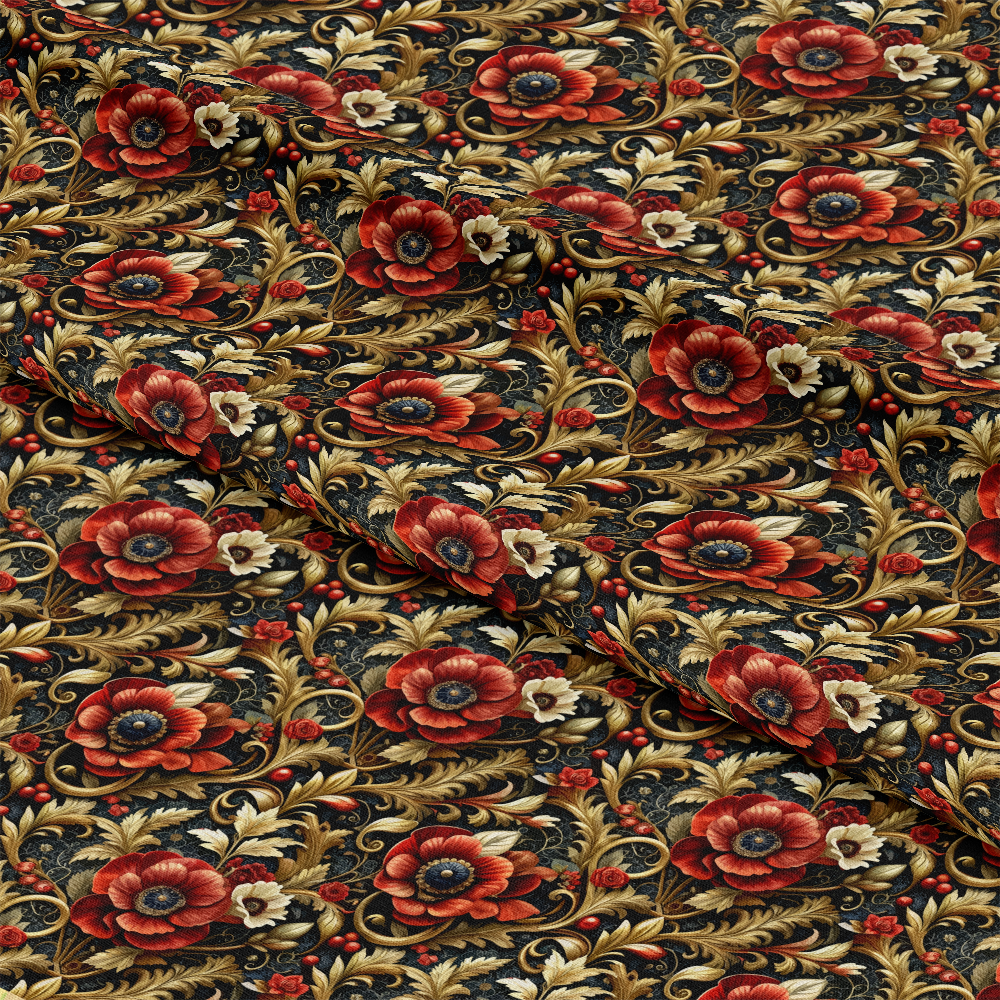 Baroque Florals Pattern 8 Quilting Cotton Fabric