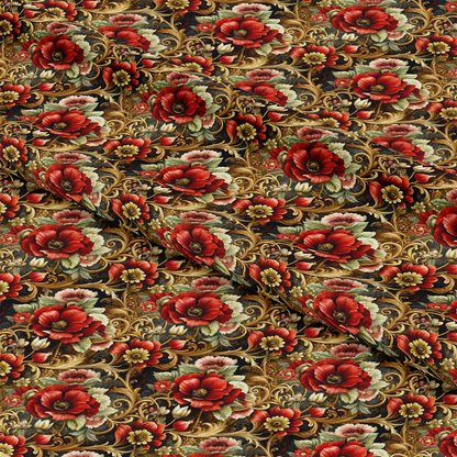 Baroque Florals Pattern 9 Quilting Cotton Fabric