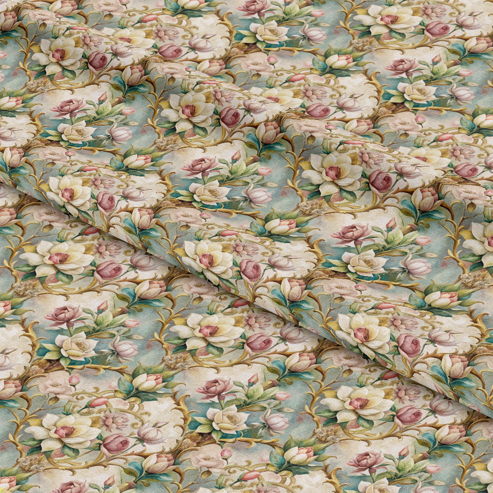 Baroque Florals Pattern 10 Quilting Cotton Fabric