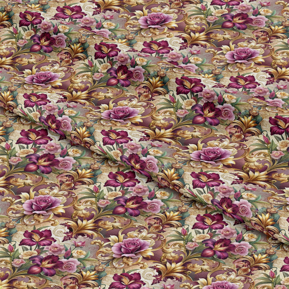 Baroque Florals Pattern 15 Quilting Cotton Fabric
