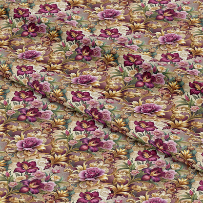 Baroque Florals Pattern 15 Quilting Cotton Fabric